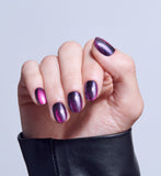 KISS Glam Shimmer Nails purple short round (British brand)