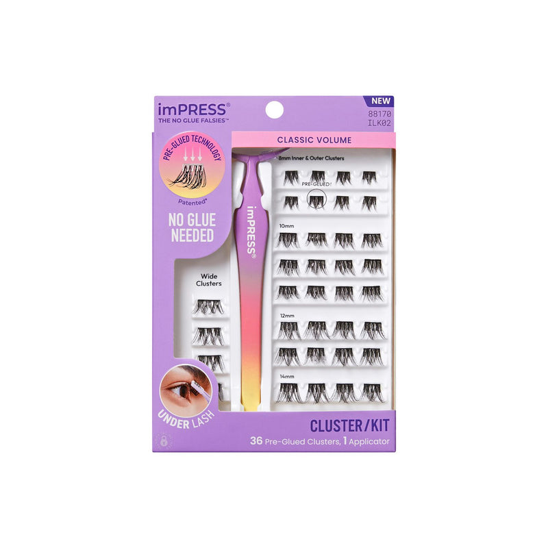 KISS Impress Falsies Classic Volume 36 lash clusters, UK version