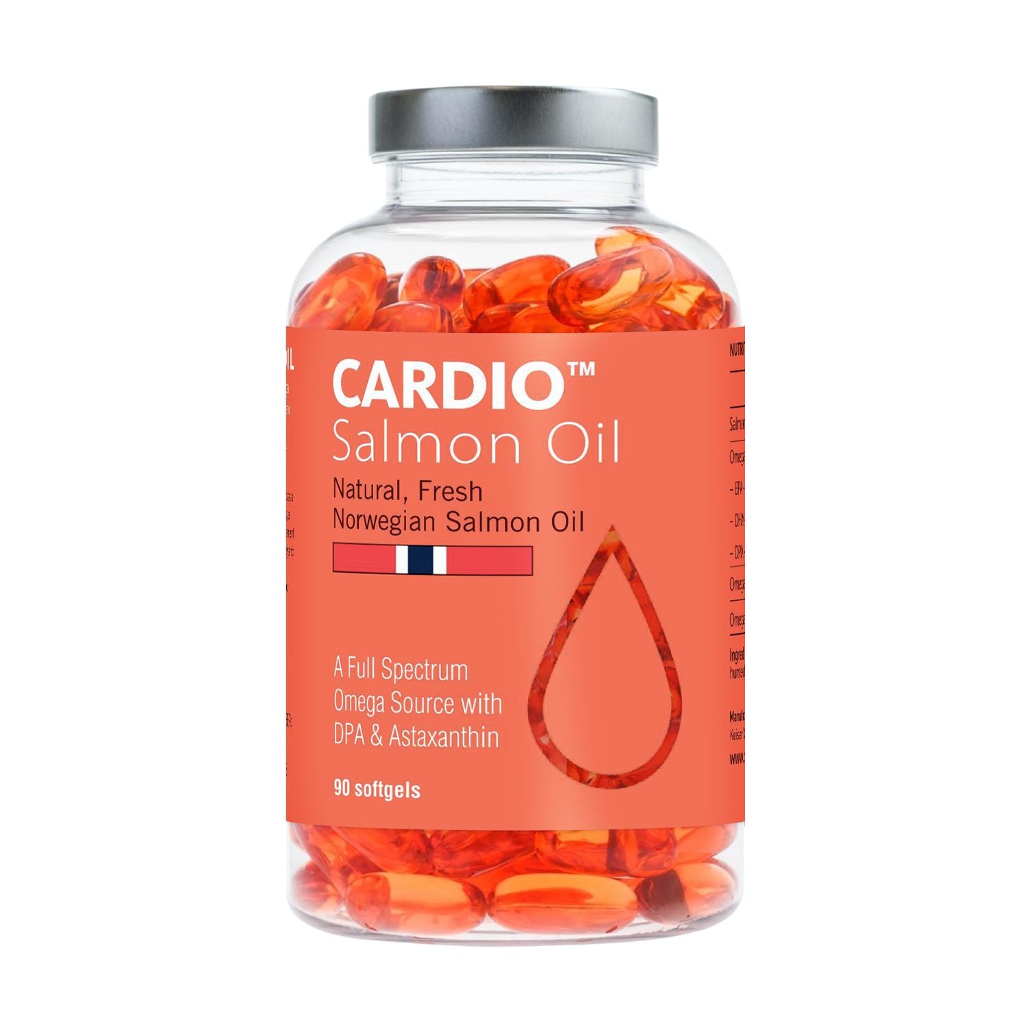 Cardio salmon oil softgels 90, UK version