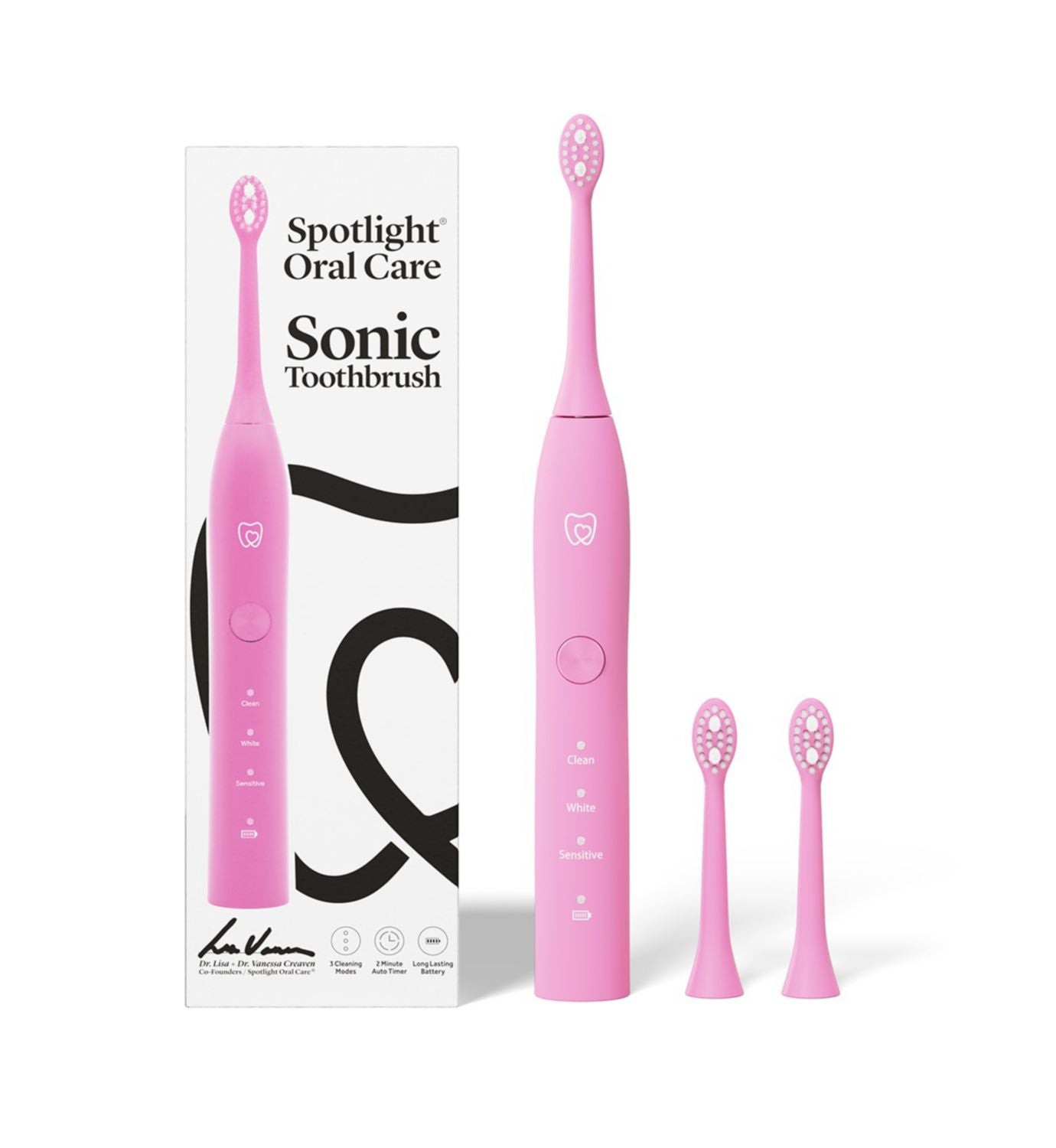 Spotlight Oral Care Sonic Toothbrush Hot Pink, imported from the UK