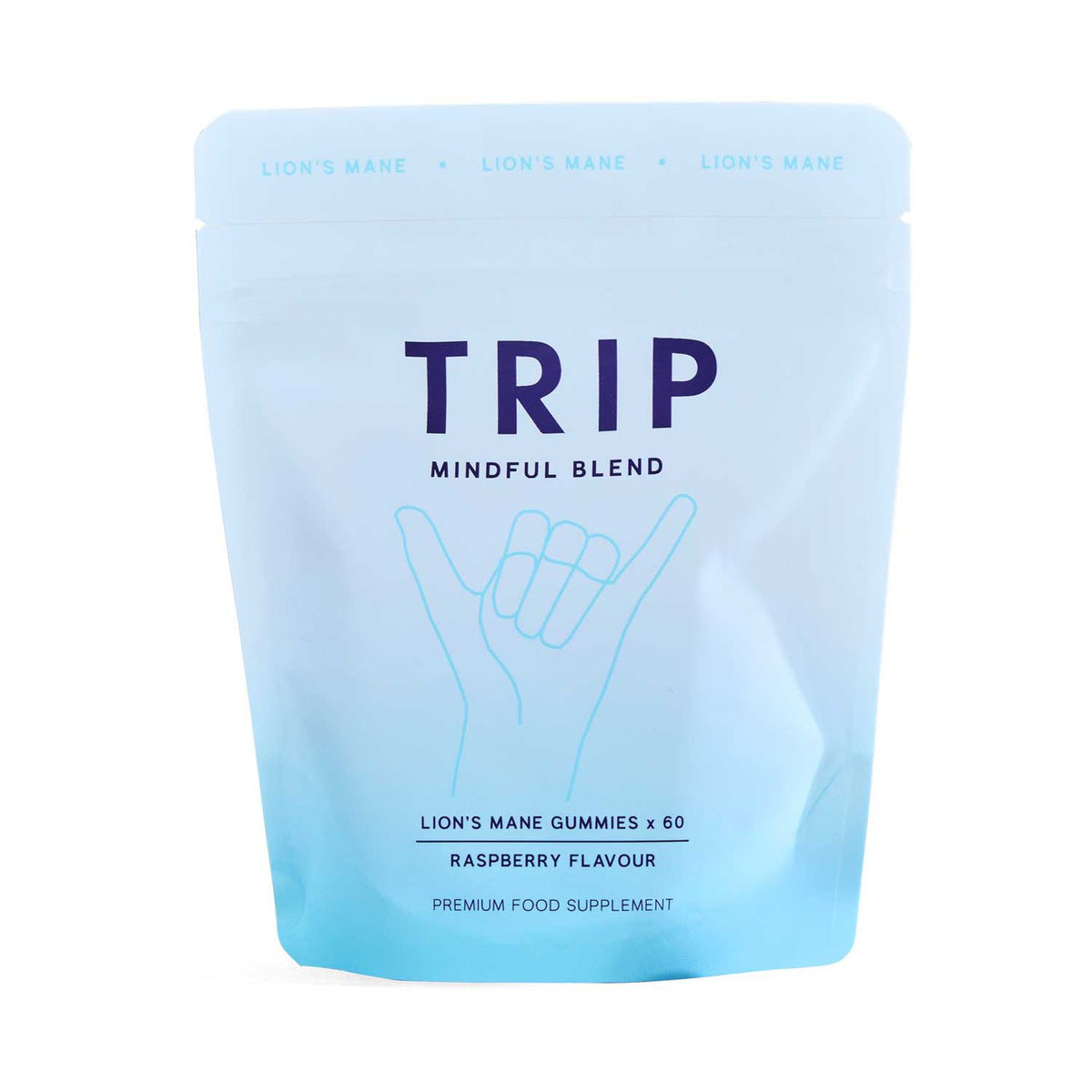 TRIP Lion's Mane raspberry gummies 60 count, UK version