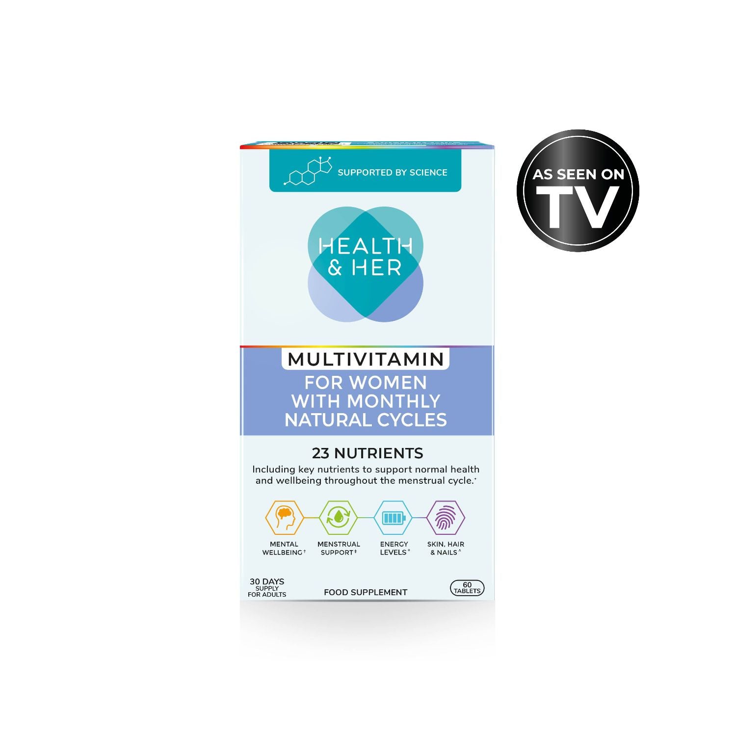 Health & Her menstrual multivitamin support 60 capsules - British product