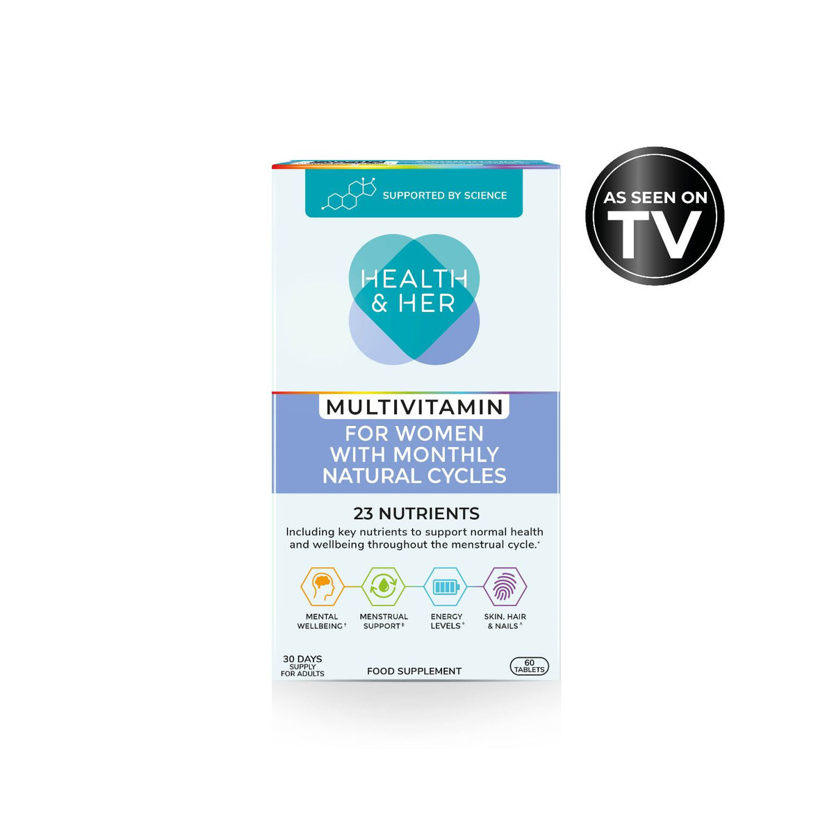 Health & Her menstrual multivitamin support 60 capsules - British product