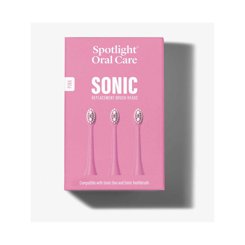Spotlight Oral Care sonic replacement heads pink 3-pack - British product