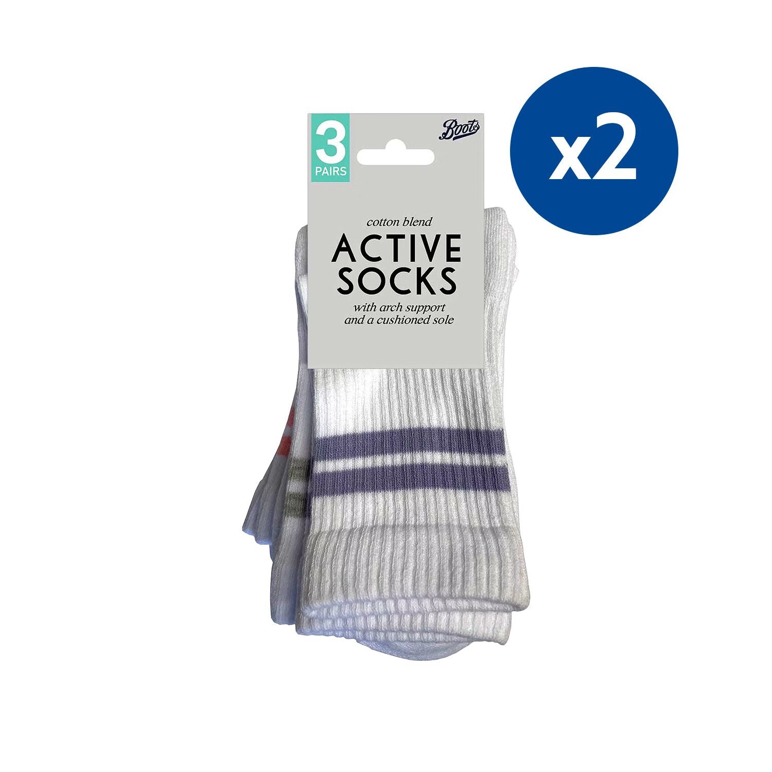 Boots Ladies Sock Bundle x2