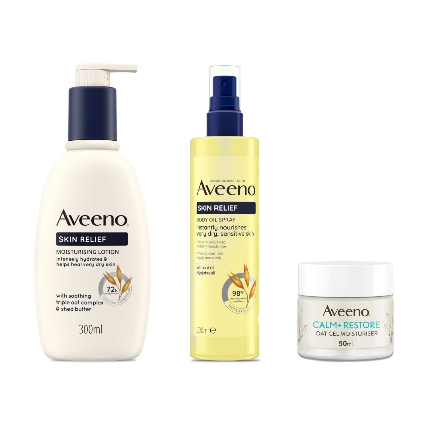 Aveeno Calm & Restore skincare bundle, UK version