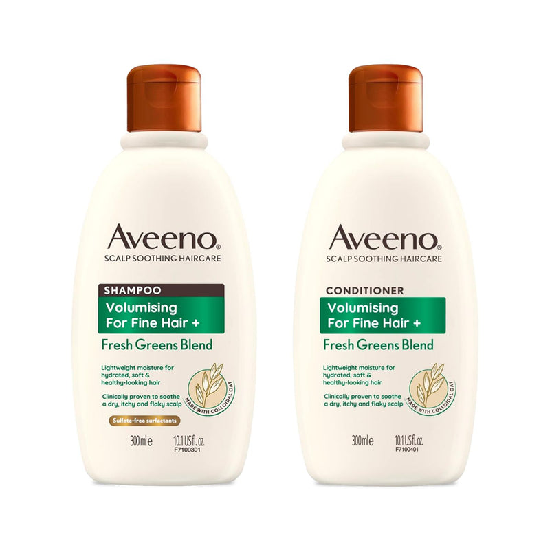 Aveeno Fresh Greens shampoo and conditioner duo 300ml each (British brand)