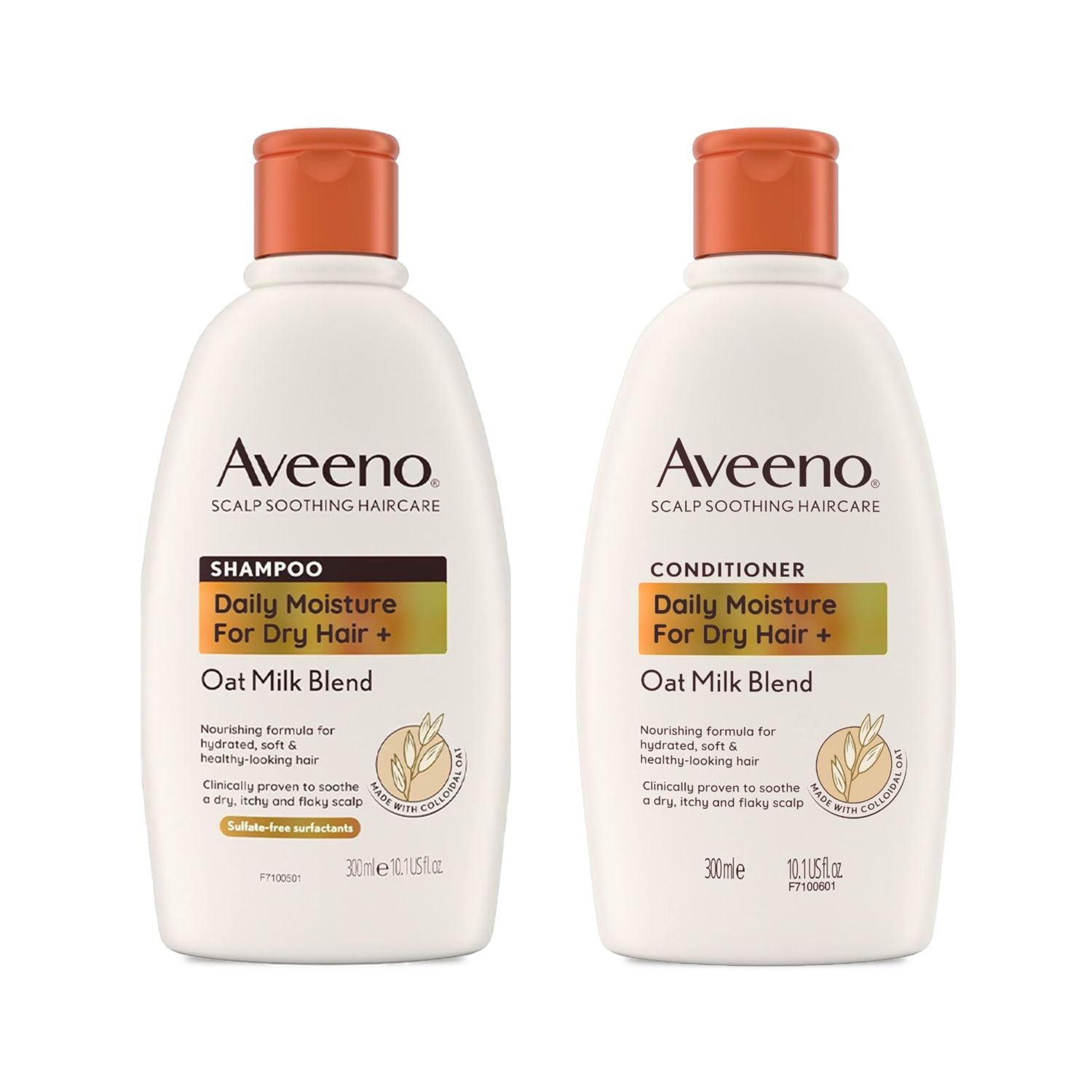 Aveeno oat milk shampoo and conditioner duo 300ml each, imported from the UK