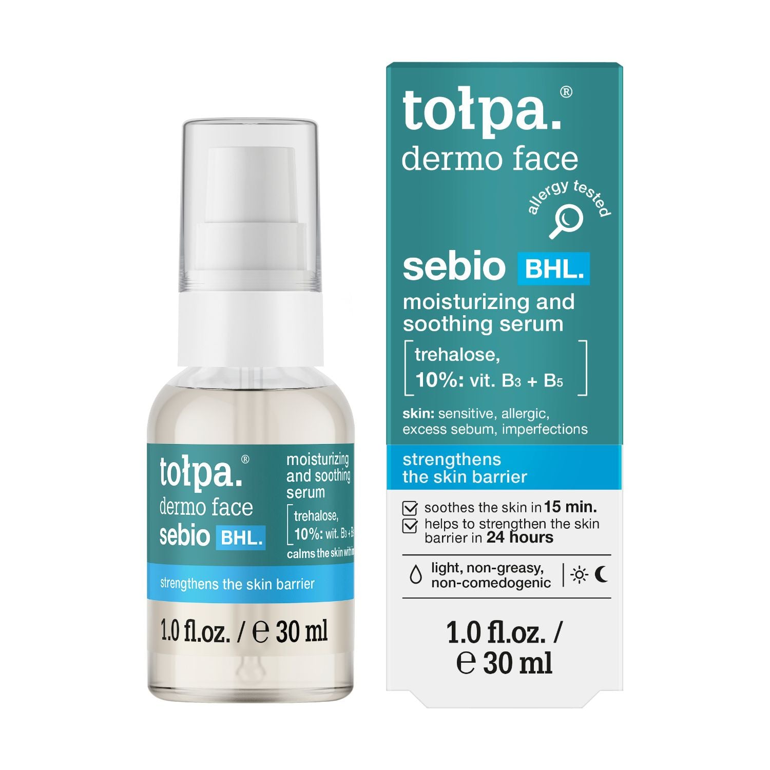 Topa Sebio Barrier moisturizing soothing serum 30ml - British product