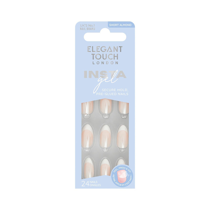 Elegant Touch pre-glued nails Candy Chrome - British product