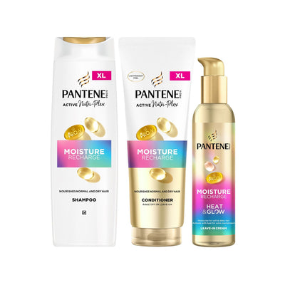 Boots Pantene Pro-V Moisture Recharge Shampoo, Conditioner & Leave-In Cream Bundle- Buy online at McGrocer