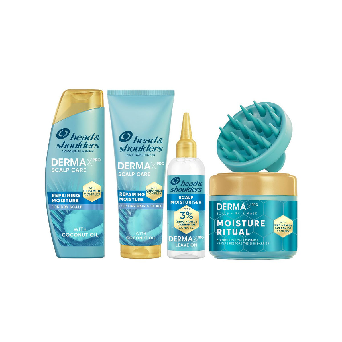Head & Shoulders Derma Moisture haircare bundle, imported from the UK
