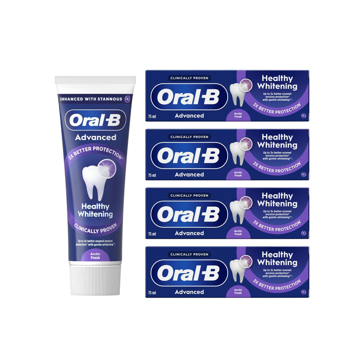 Oral B Advanced Whitening toothpaste 75ml x4 bundle - British product