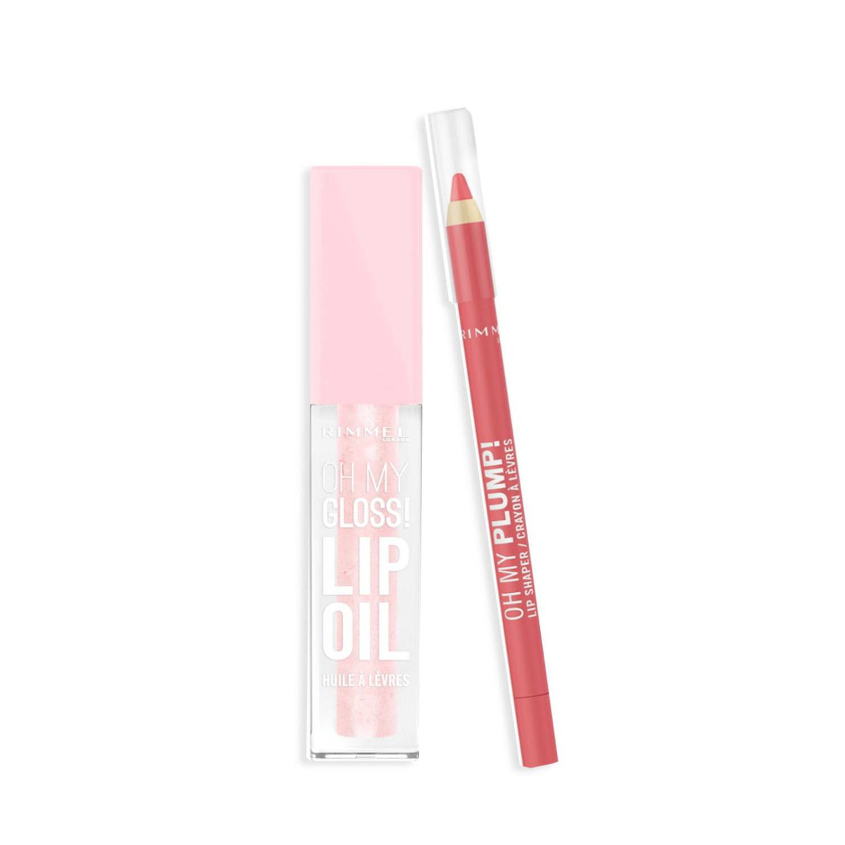 Rimmel Pink Sweetener lip oil and pencil duo (British brand)