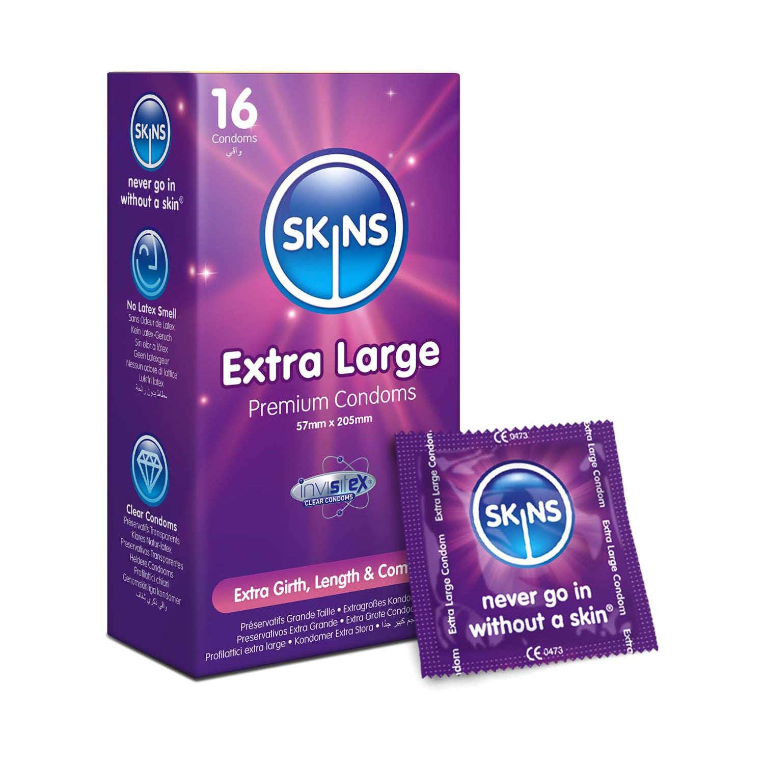 Skins extra large condoms 32 pack (British brand)