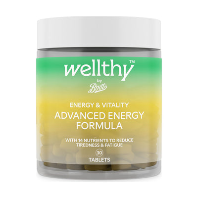 Boots Wellthy by Boots Energy & Vitality Advanced Energy Formula Tablets, 30 Tablets- Buy online at McGrocer