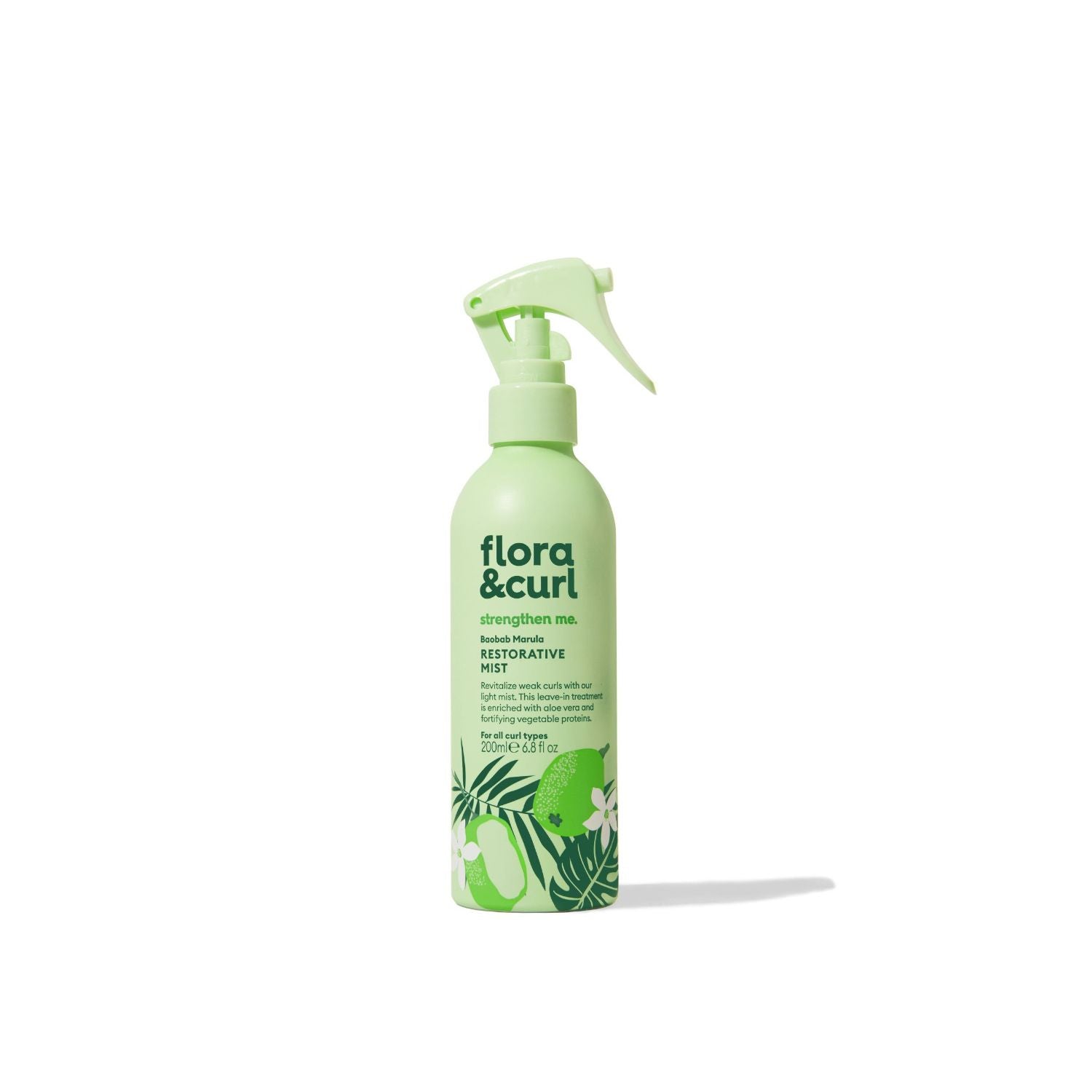 Flora & Curl Baobab Marula Restorative Mist 200ml, imported from the UK