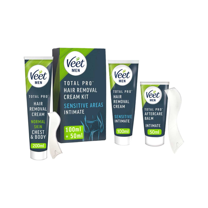 Veet Men Ultimate Bundle with gel cream and intimate kit - British product