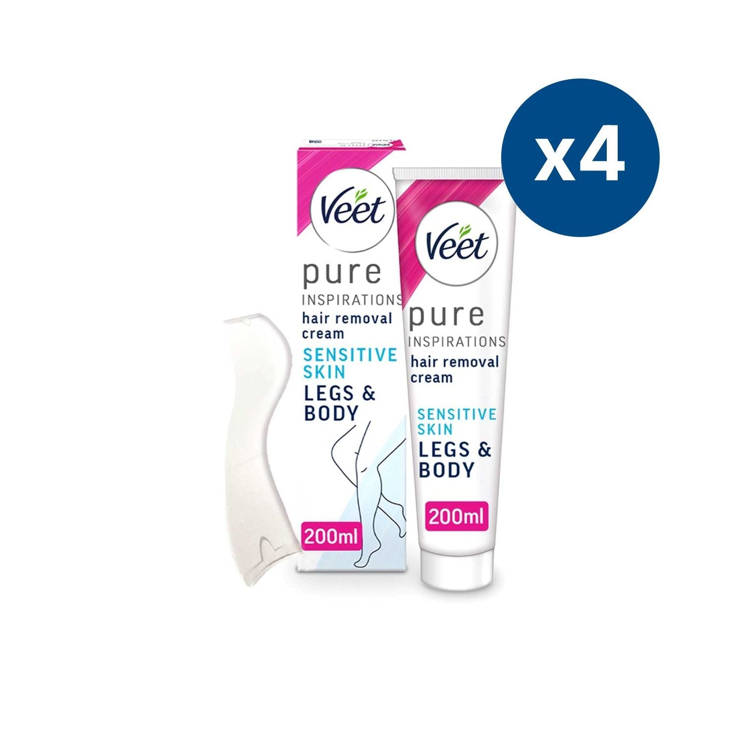 Veet Hair Removal Cream bundle 4x200ml (British brand)