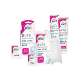 Veet Pure sensitive hair removal bundle cream and wax strips (British brand)