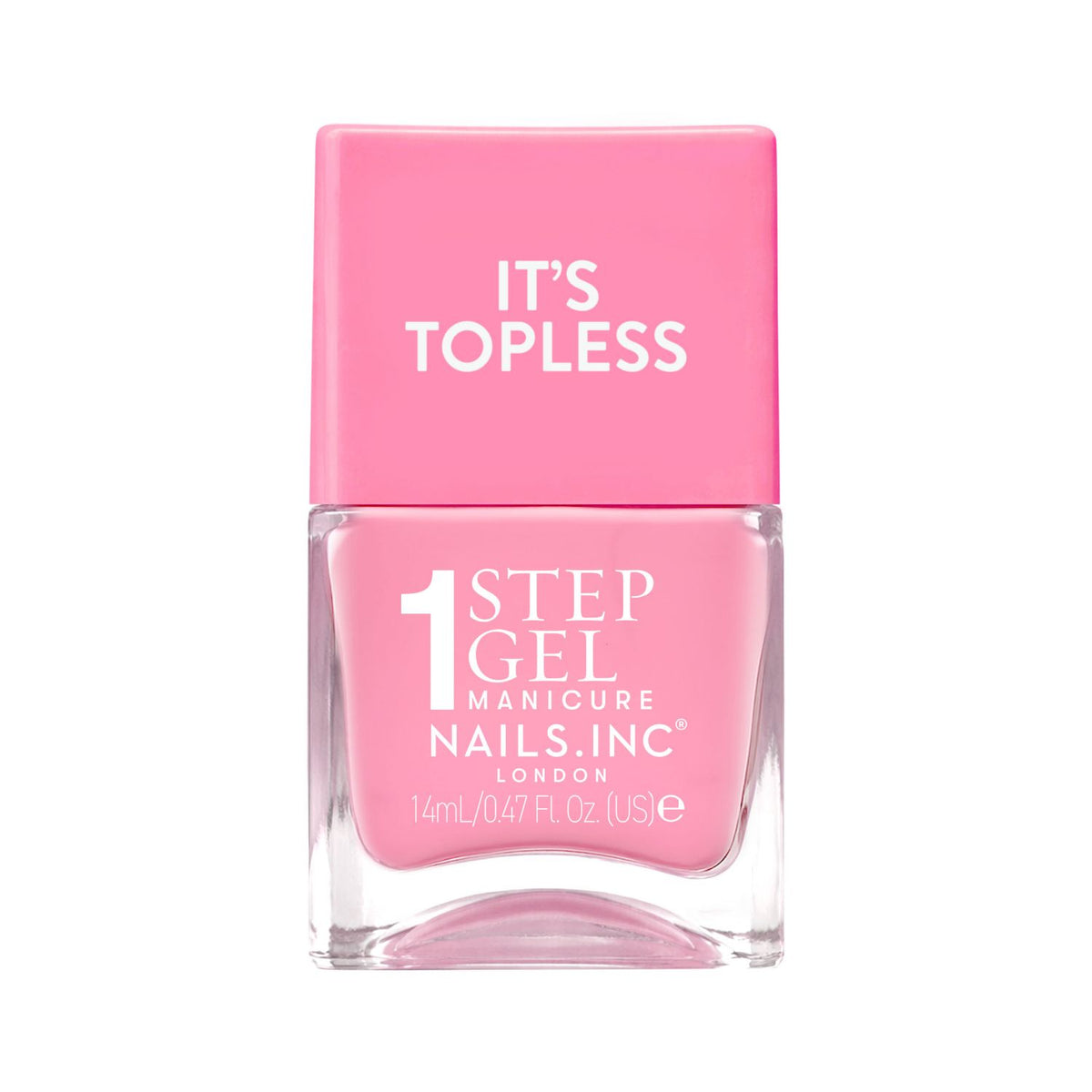 Nails.INC It's Topless gel nail polish Allegra rose pink 14ml (British brand)