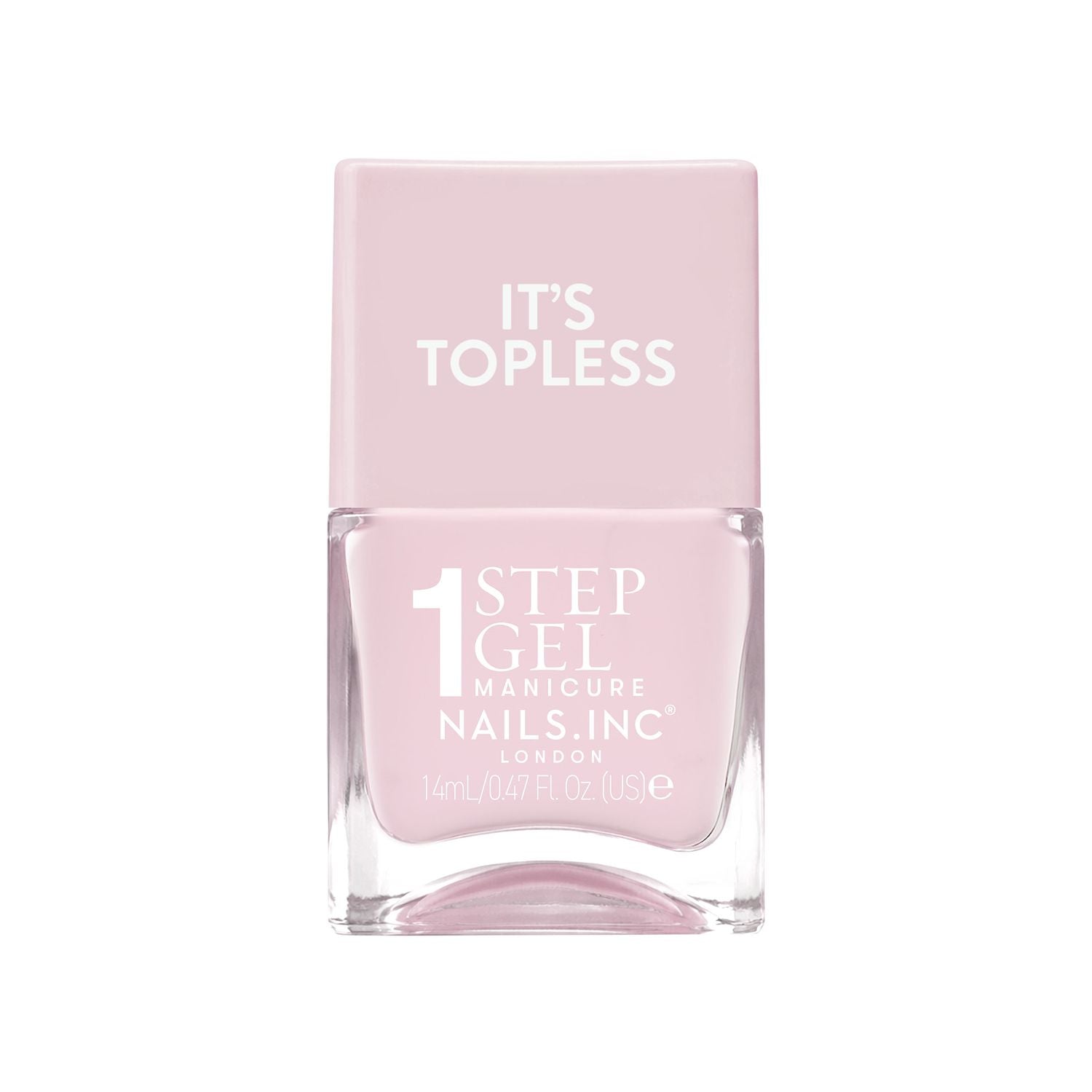 Nails.INC It's Topless nail polish Florence dusky pink 14ml - British product
