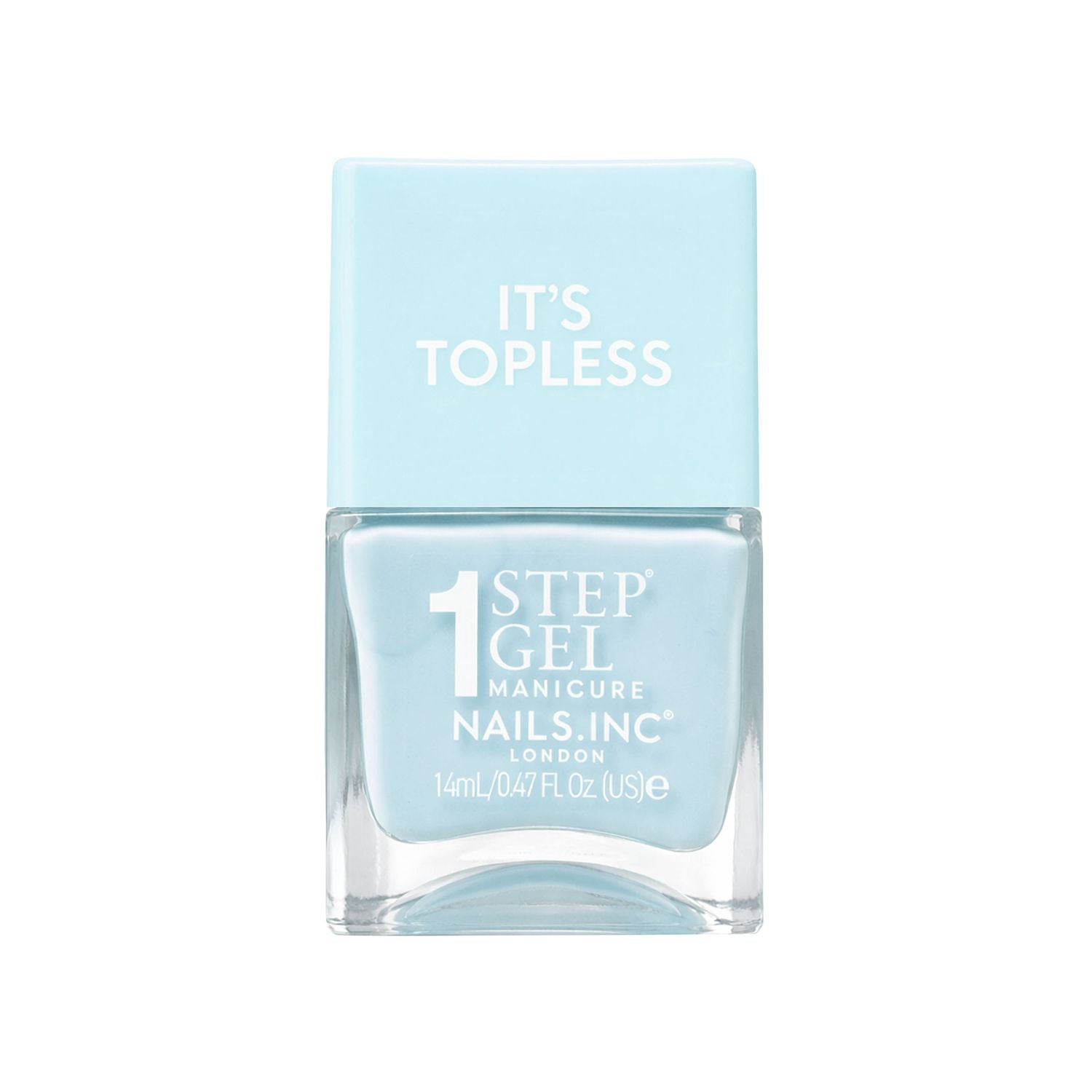 Nails.INC It's Topless 1-Step Gel Nail Polish, GISELLE Icy Blue, 14ml