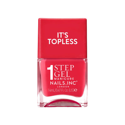 Boots Nails.INC It's Topless INDIA Coral 1-Step Gel Nail Polish 14ml- Buy online at McGrocer