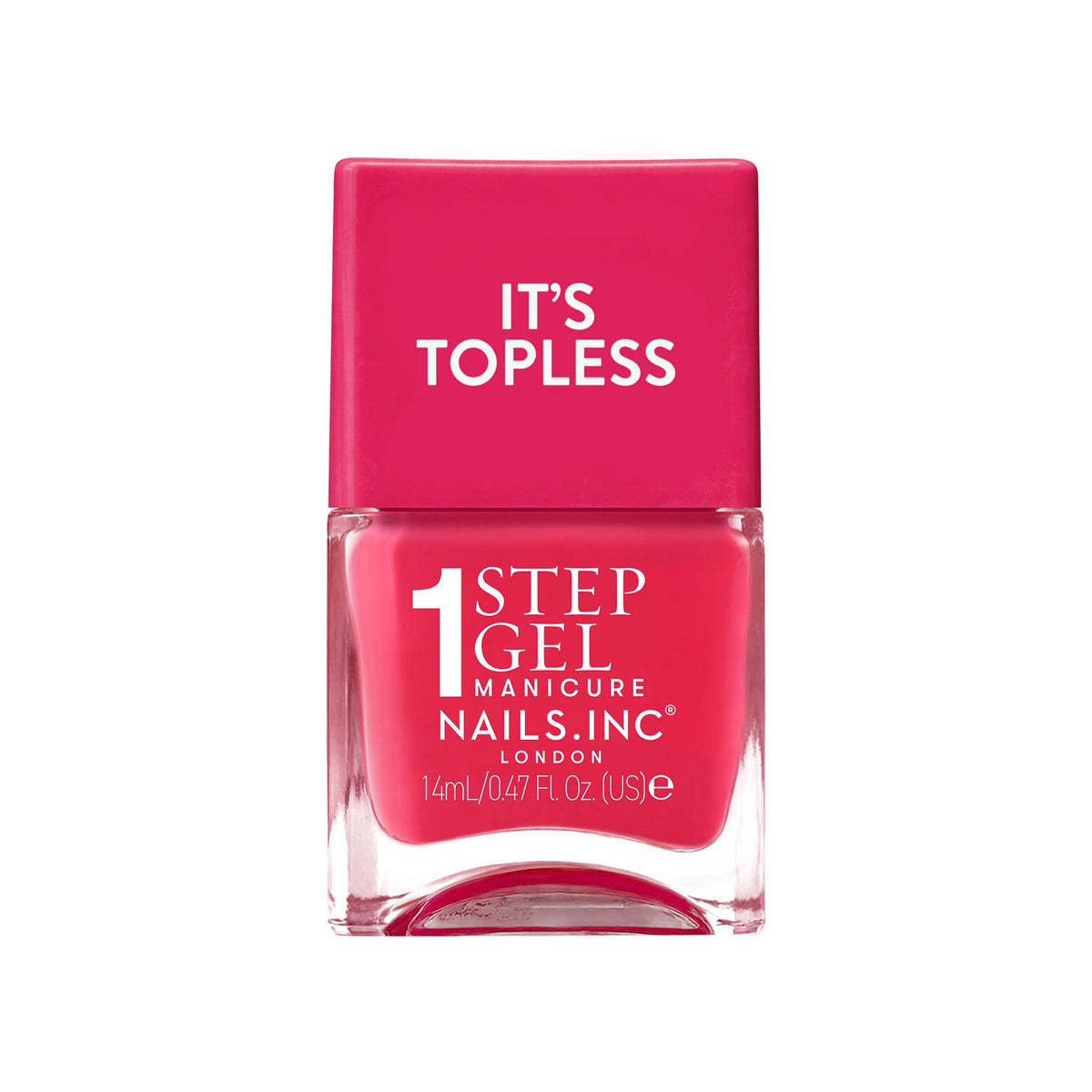 Nails.INC 1-step gel nail polish Leah Light Coral 14ml, UK version