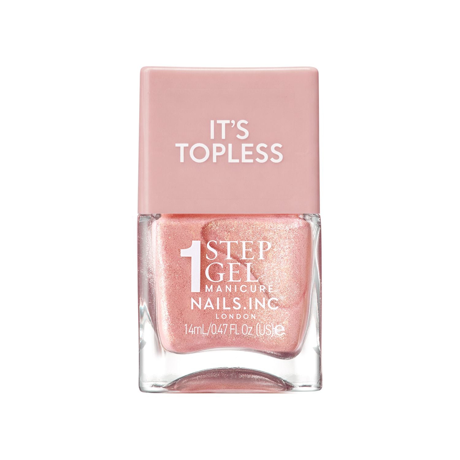 Nails.INC Topless gel nail polish nude shimmer 14ml - British product