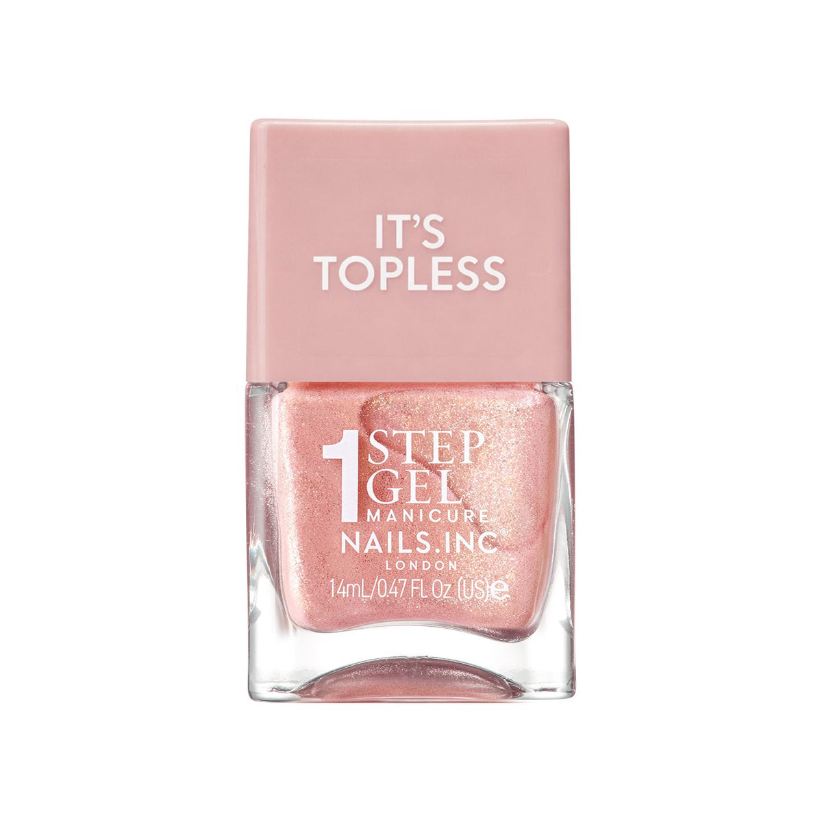 Nails.INC Topless gel nail polish nude shimmer 14ml - British product