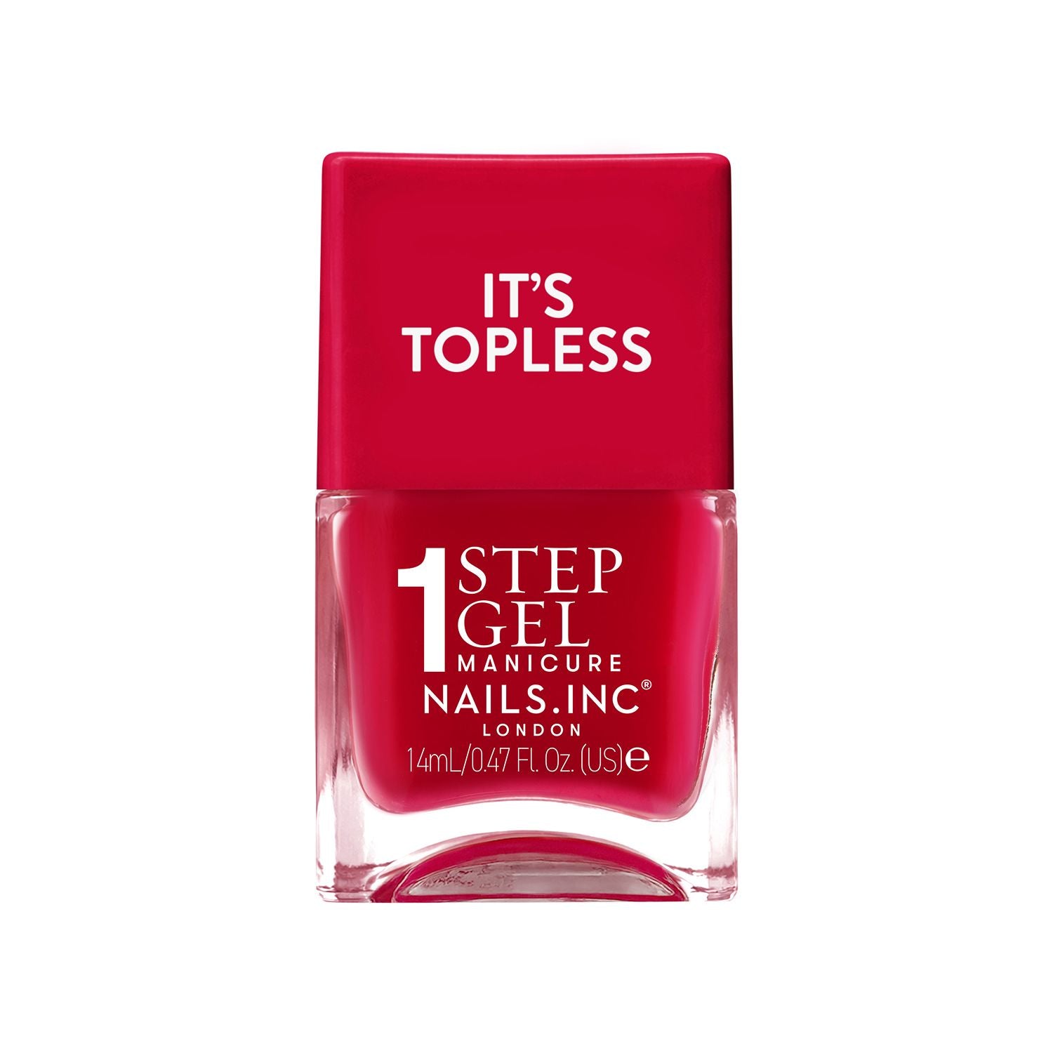 Nails.INC nail polish Rory Red shimmer 14ml (British brand)
