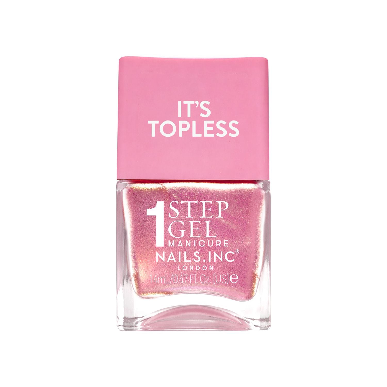 Nails.INC nail polish TIA pink gold shimmer 14ml, UK version
