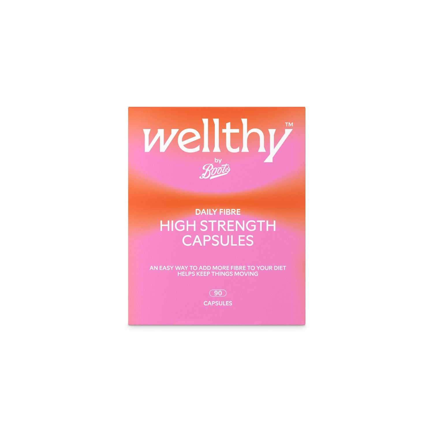 Wellthy Boots Daily Fibre capsules 90s, imported from the UK