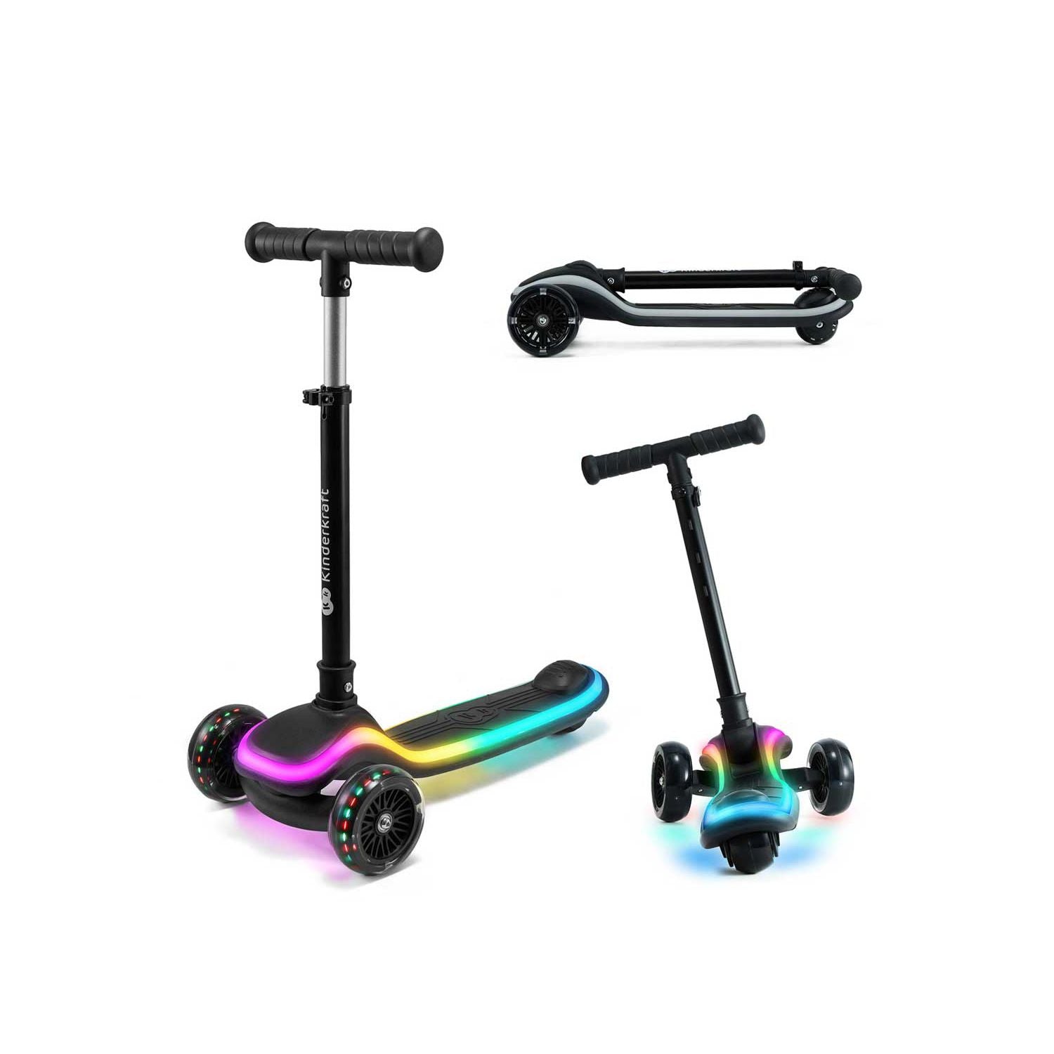 Kinderkraft Raket LED scooter black - British product