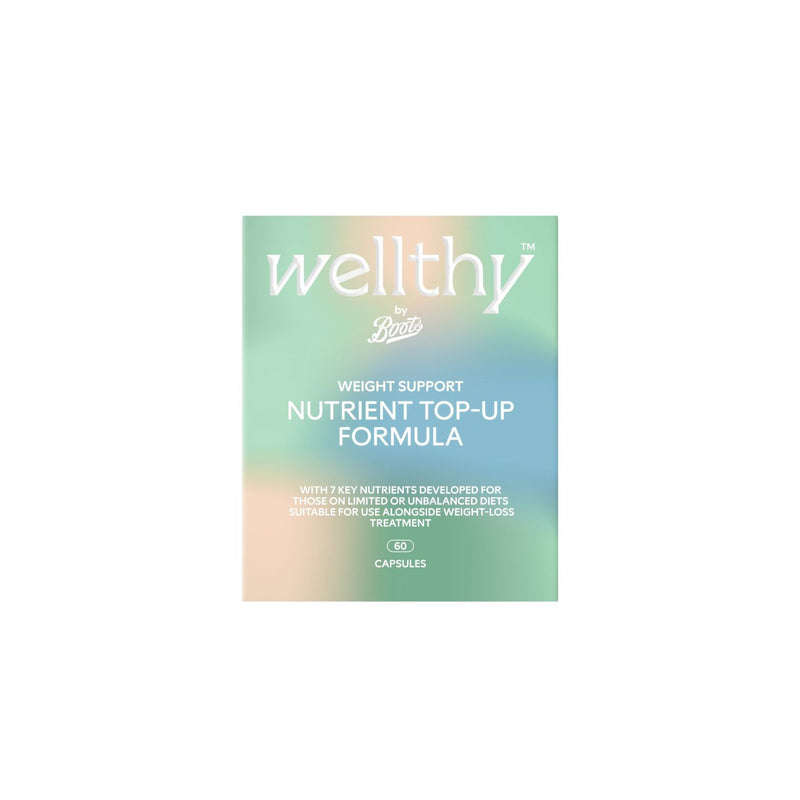 Wellthy by Boots weight support nutrient top-up formula 60 capsules, imported from the UK