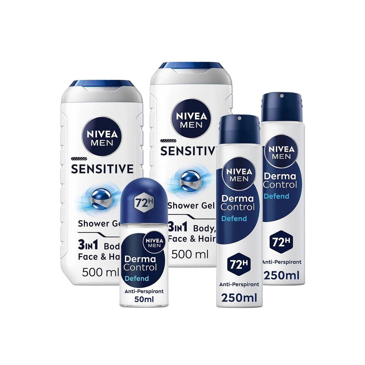 Nivea Men Derma Control bundle with shower gel, deodorant and antiperspirant, UK version
