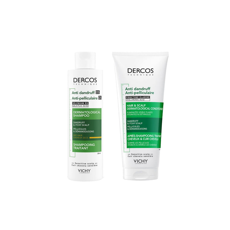 Vichy Dercos anti-dandruff shampoo and conditioner duo 200ml (British brand)