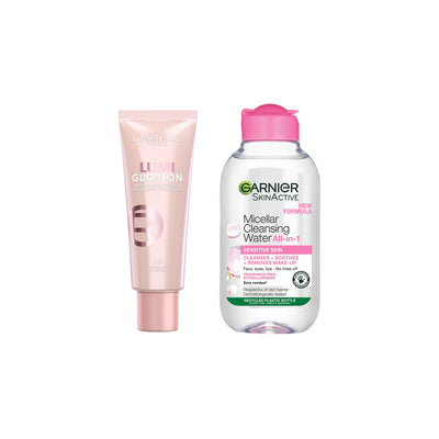 Boots L'Oreal Paris Lumi Glotion Fair and Garnier Micellar Water 100ml Duo- Buy online at McGrocer