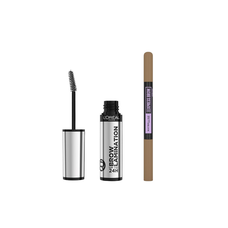 L'Oreal and Maybelline brow duo clear gel dark blonde pencil (British brand)