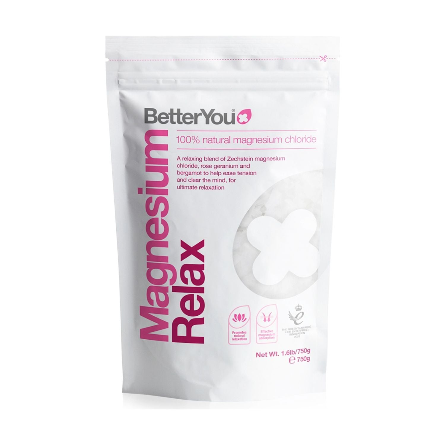 BetterYou magnesium relax bath flakes 750g (British brand)