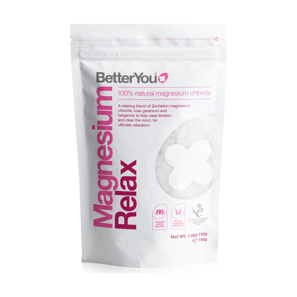 BetterYou magnesium relax bath flakes 750g (British brand)