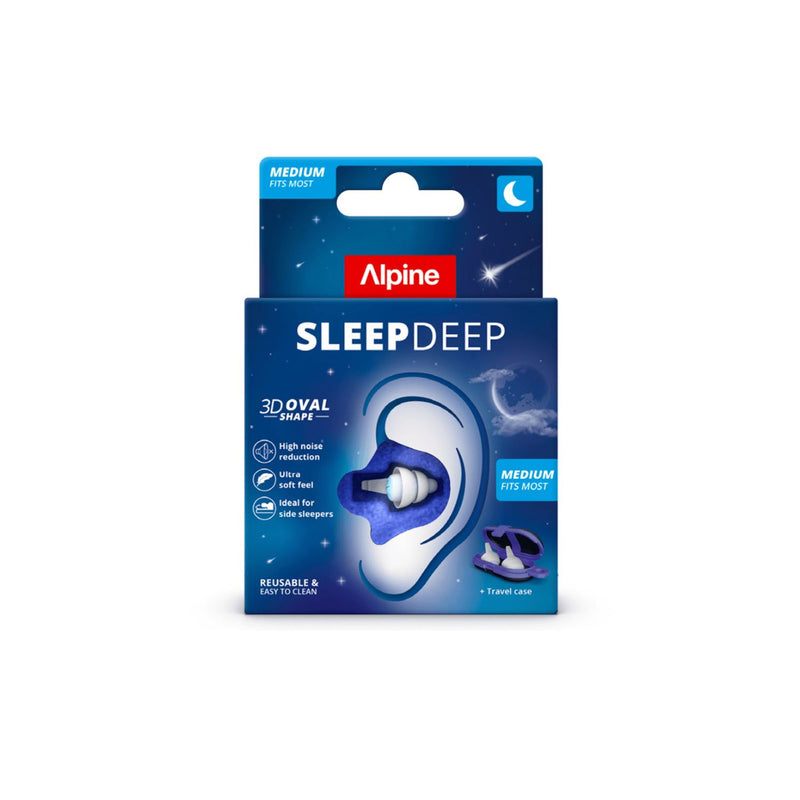 Alpine Sleepdeep Medium earplugs 1 pair, imported from the UK
