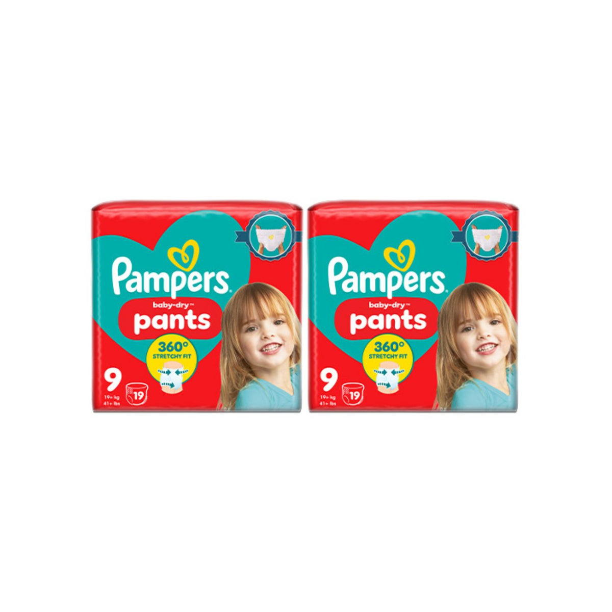 Pampers Baby-Dry nappy pants size 9, UK version