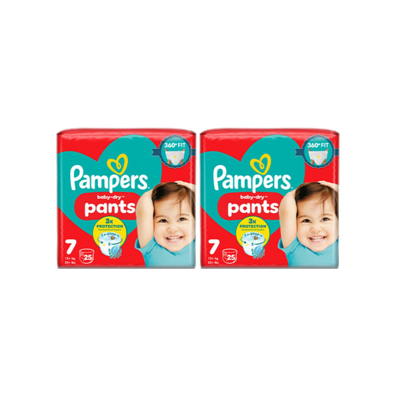 Pampers Baby-Dry nappy pants size 7 - British product