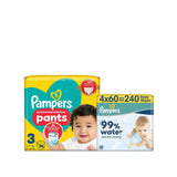 Pampers Premium Protection nappy pants size 3 and wipes, UK version