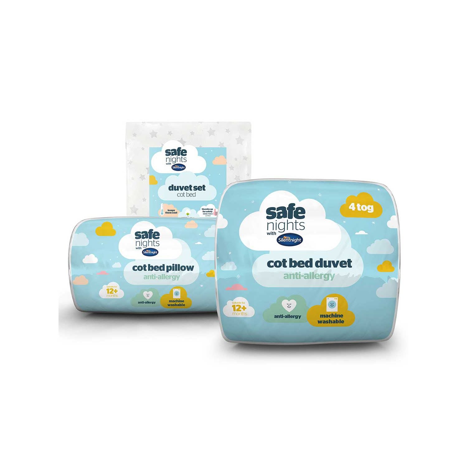 Silentnight baby bed bundle Grey Star, UK version