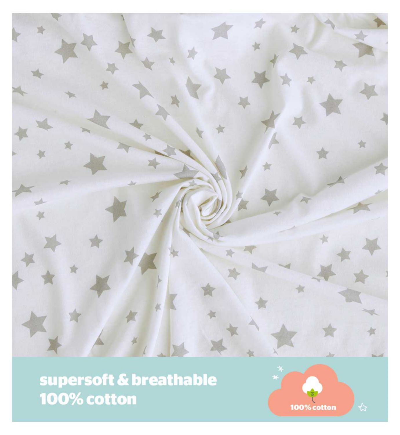 Silentnight baby bed bundle Grey Star, UK version