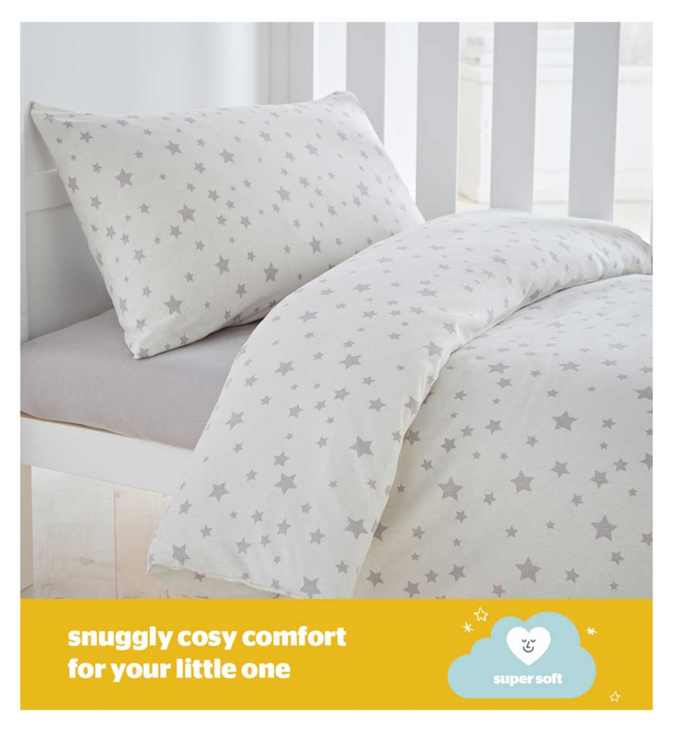 Silentnight baby bed bundle Grey Star, UK version