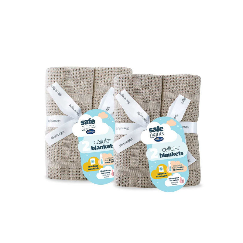 Silentnight baby blanket natural and grey 4 pack (British brand)